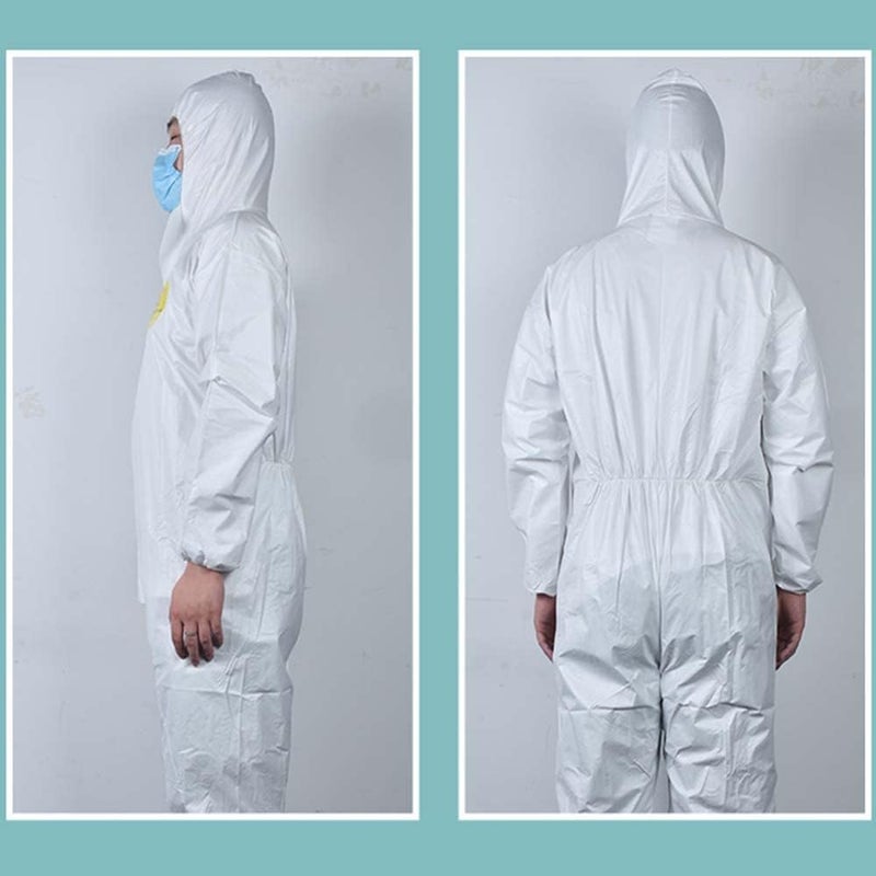 ZMDREAM Disposable Painters Coverall Hazmat Suit Size M to 3XL White Pack of 6 - Image 4